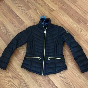 Michael Kors packable black thin down jacket. Sz S